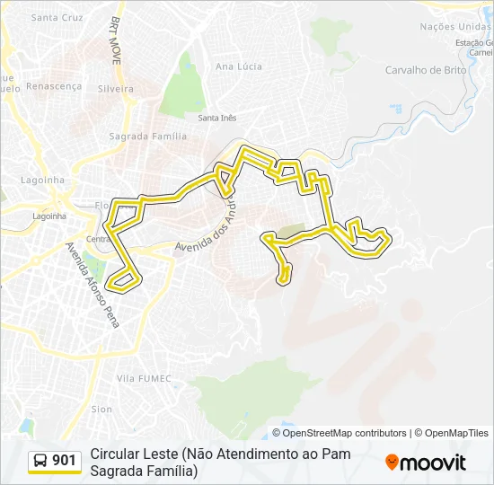 901 Bus Line Map