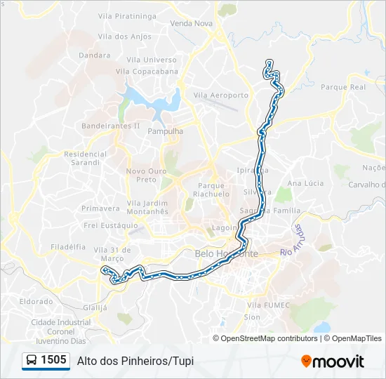 1505 Bus Line Map