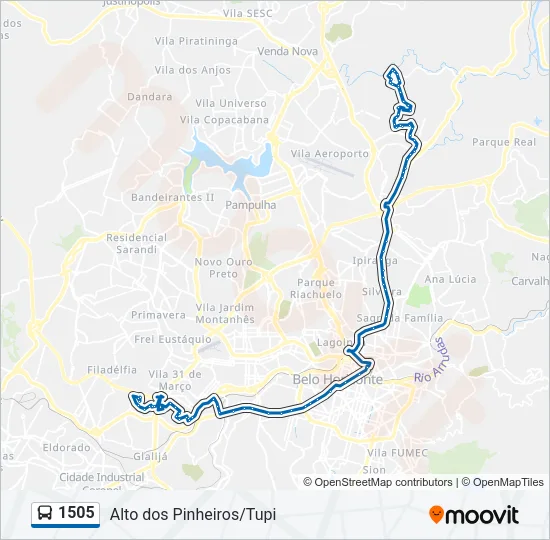 1505 Bus Line Map
