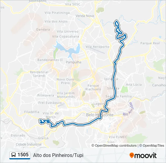 1505 Bus Line Map