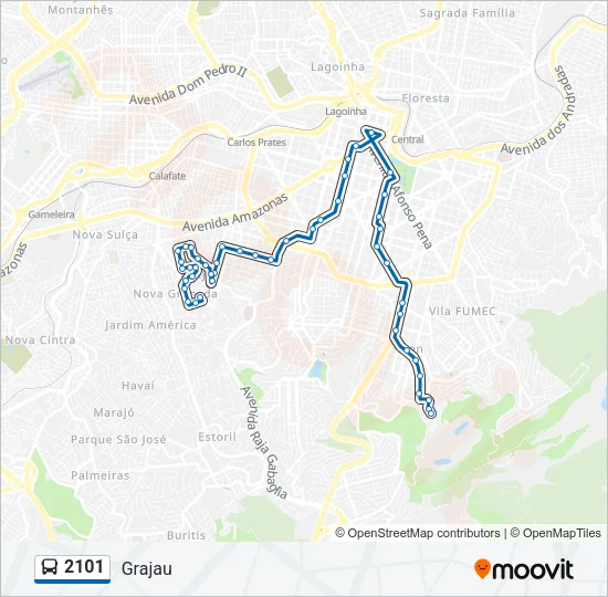 2101 Bus Line Map