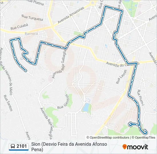 2101 Bus Line Map