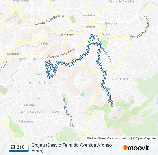 2101 Bus Line Map