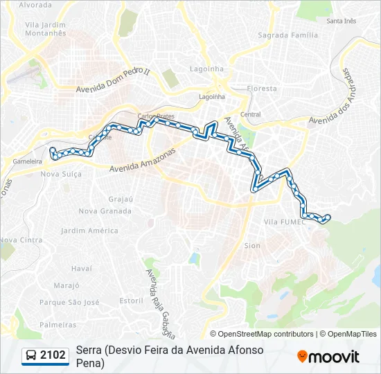 2102 Bus Line Map
