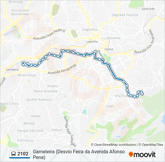 2102 Bus Line Map