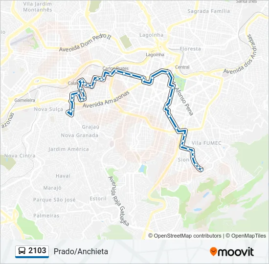 2103 Bus Line Map