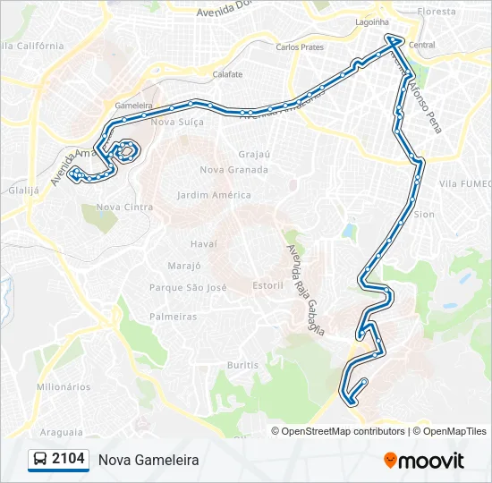 2104 Bus Line Map