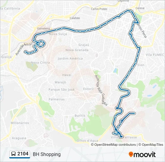 2104 Bus Line Map