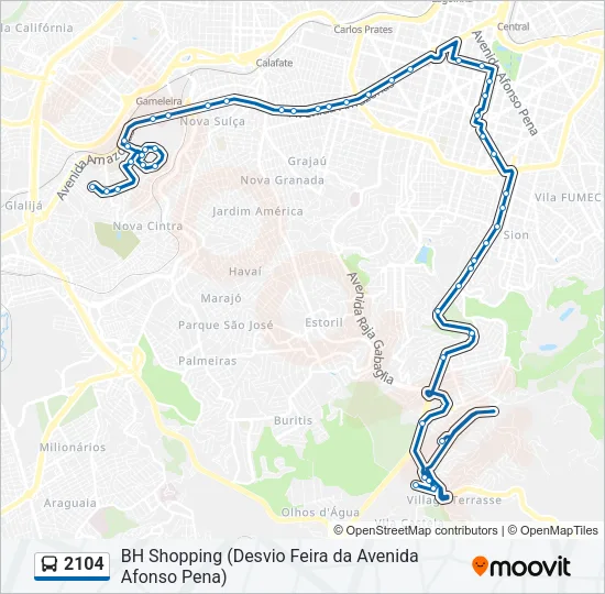 2104 Bus Line Map