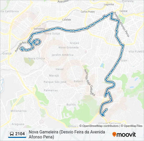 2104 Bus Line Map