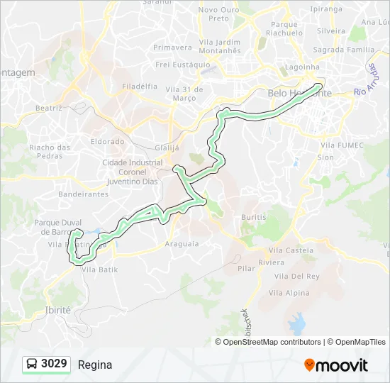3029 Bus Line Map