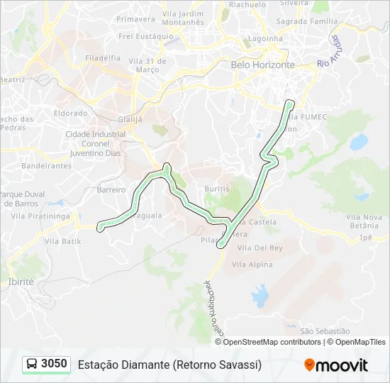 3050 Bus Line Map