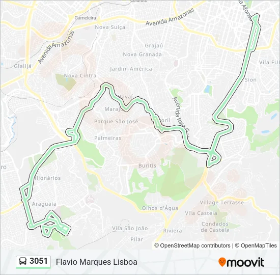 3051 Bus Line Map
