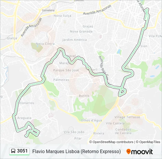 3051 Bus Line Map