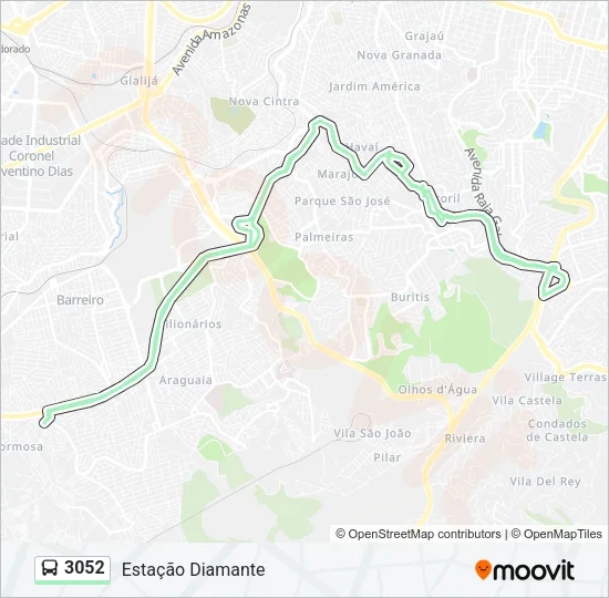 3052 Bus Line Map