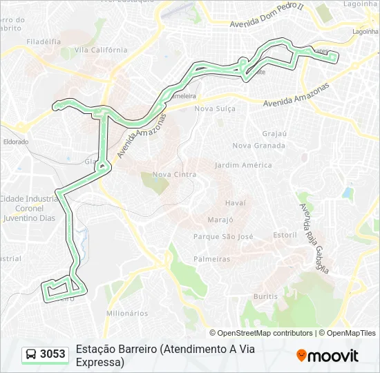 3053 Bus Line Map