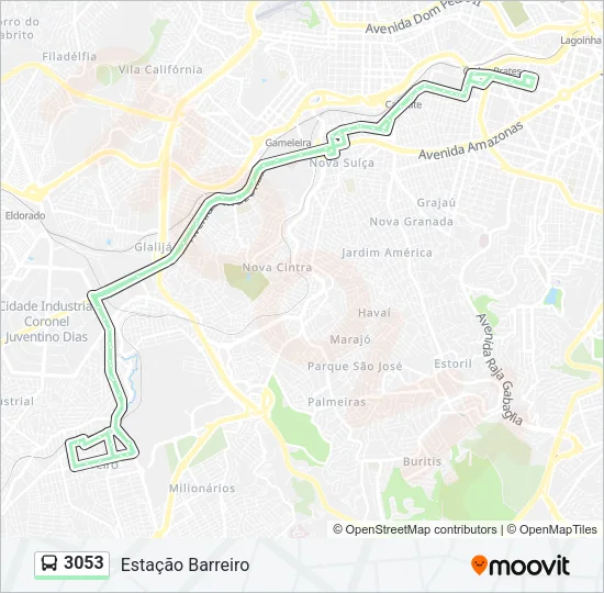 3053 Bus Line Map