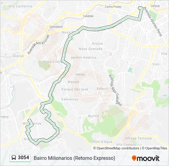 3054 Bus Line Map