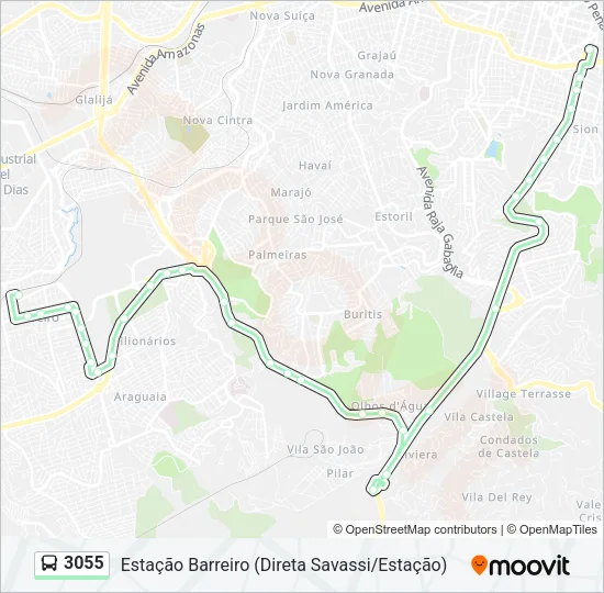 3055 Bus Line Map
