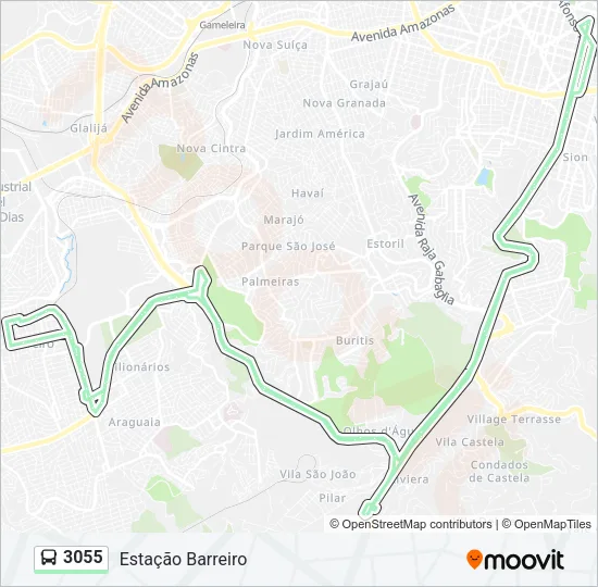 3055 Bus Line Map