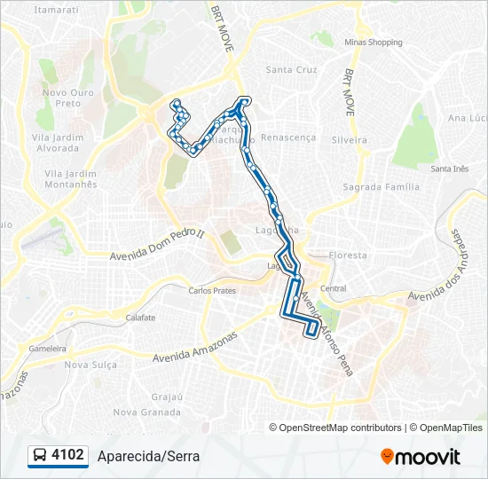 4102 Bus Line Map