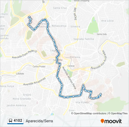 4102 Bus Line Map