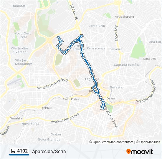 4102 bus Line Map