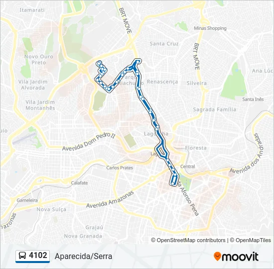 4102 Bus Line Map