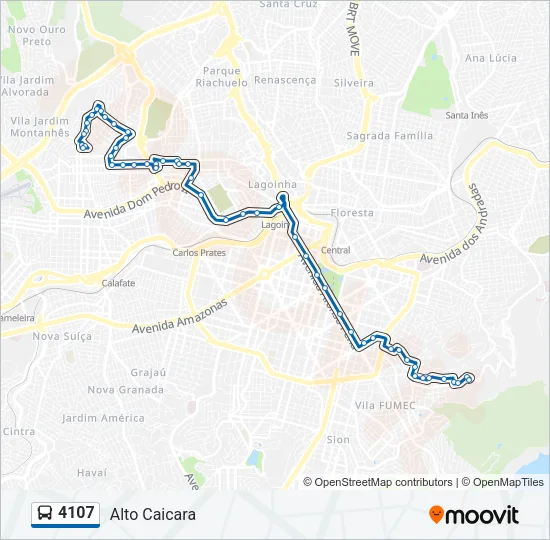 4107 Bus Line Map