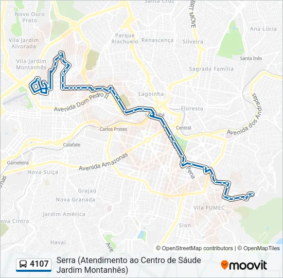 4107 Bus Line Map