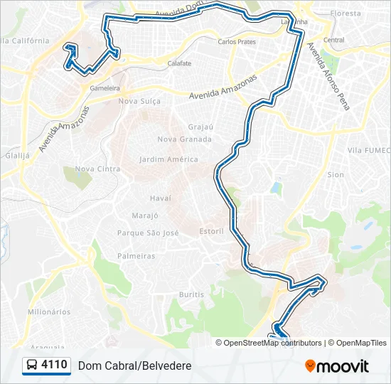 4110 Bus Line Map