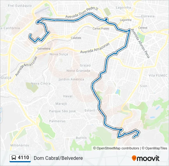 4110 Bus Line Map