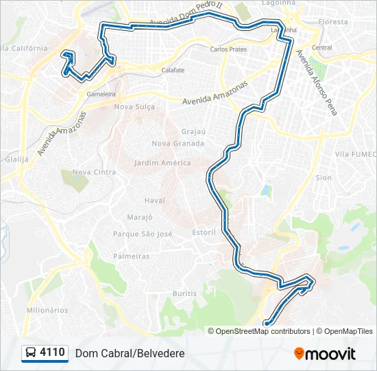 4110 Bus Line Map