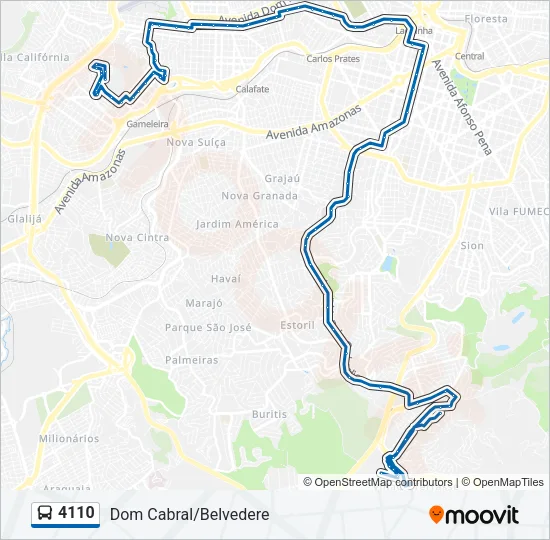 4110 Bus Line Map
