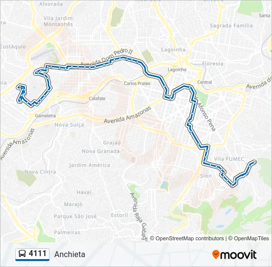 4111 Bus Line Map