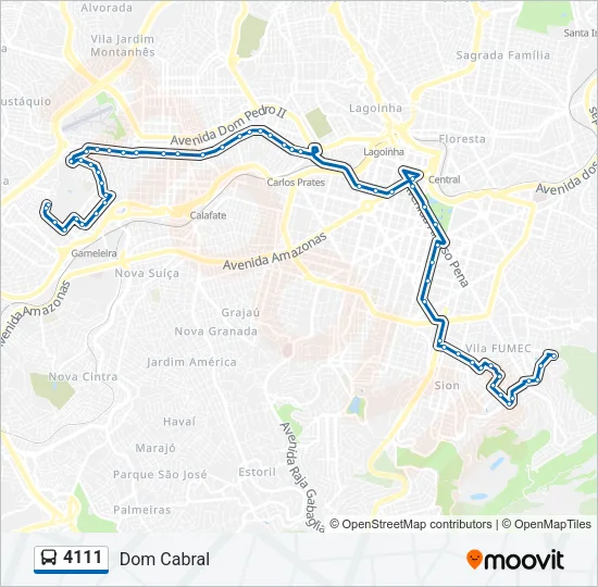 4111 Bus Line Map