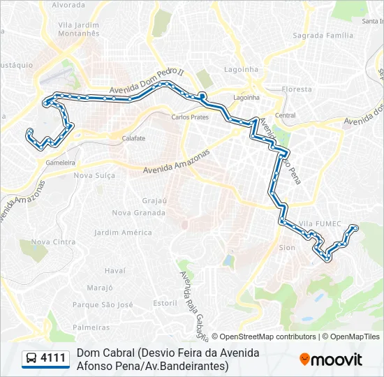 4111 Bus Line Map