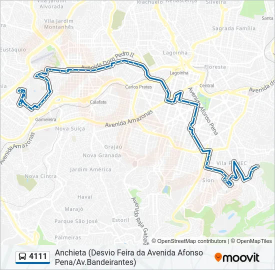 4111 Bus Line Map