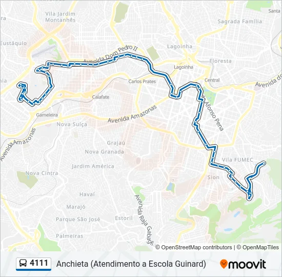 4111 Bus Line Map