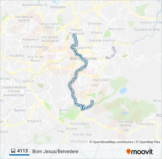 4113 Bus Line Map