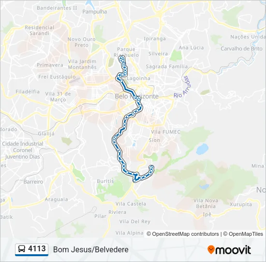 4113 Bus Line Map
