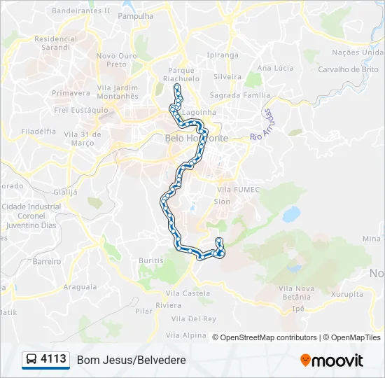 4113 Bus Line Map