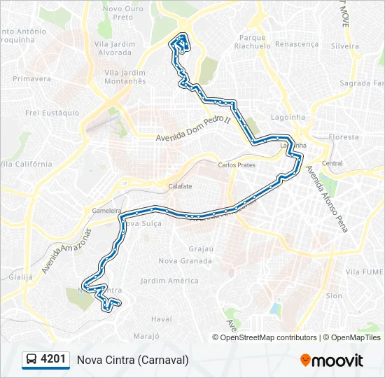 4201 Bus Line Map