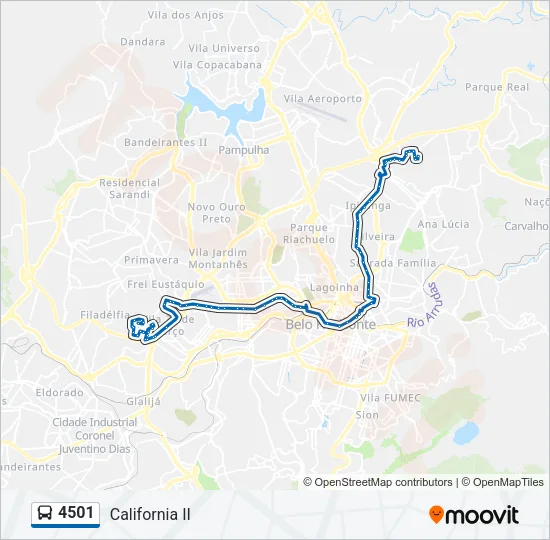 4501 Bus Line Map