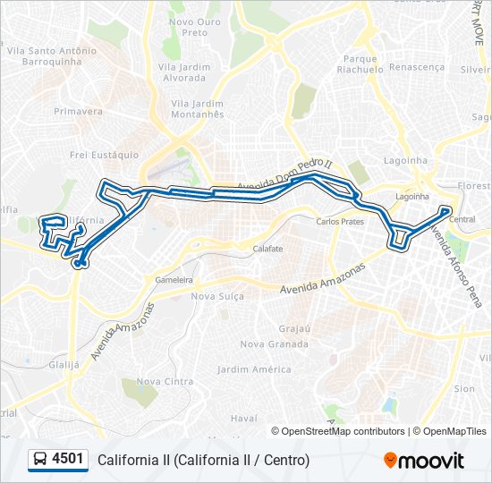 4501 bus Line Map