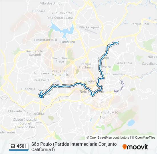 4501 Bus Line Map