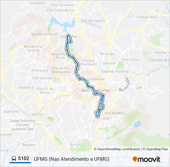 5102 Bus Line Map