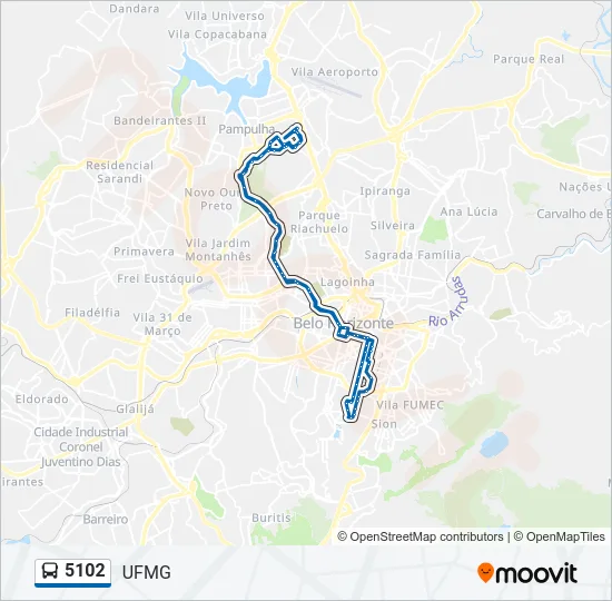 5102 Bus Line Map