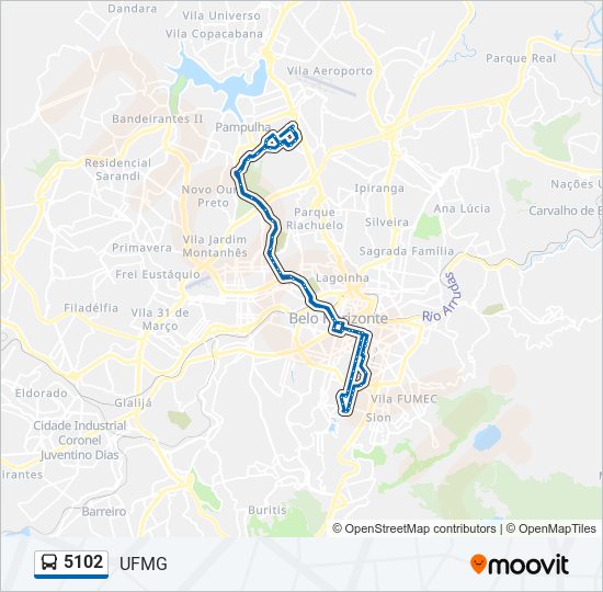 5102 bus Line Map