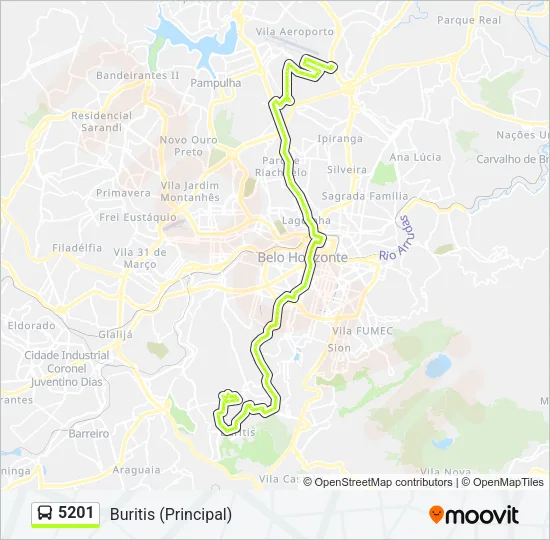 5201 Bus Line Map